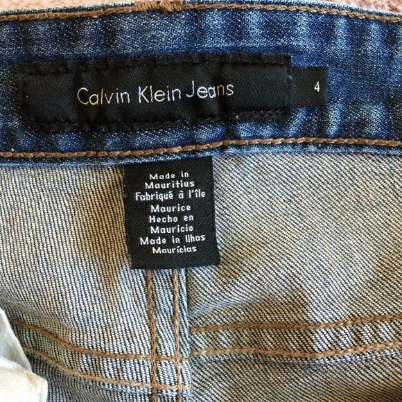 Calvin Klein Straight Leg Mid Rise Denim Jeans - Picture 4 of 12